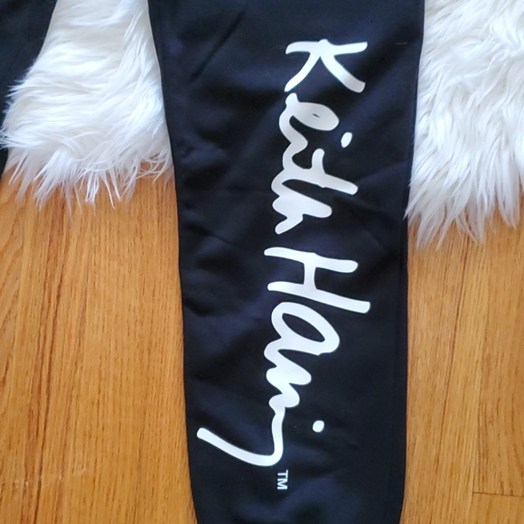 Keith Haring x H&M Black Red Logo Jogger Pants - Picture 3 of 3